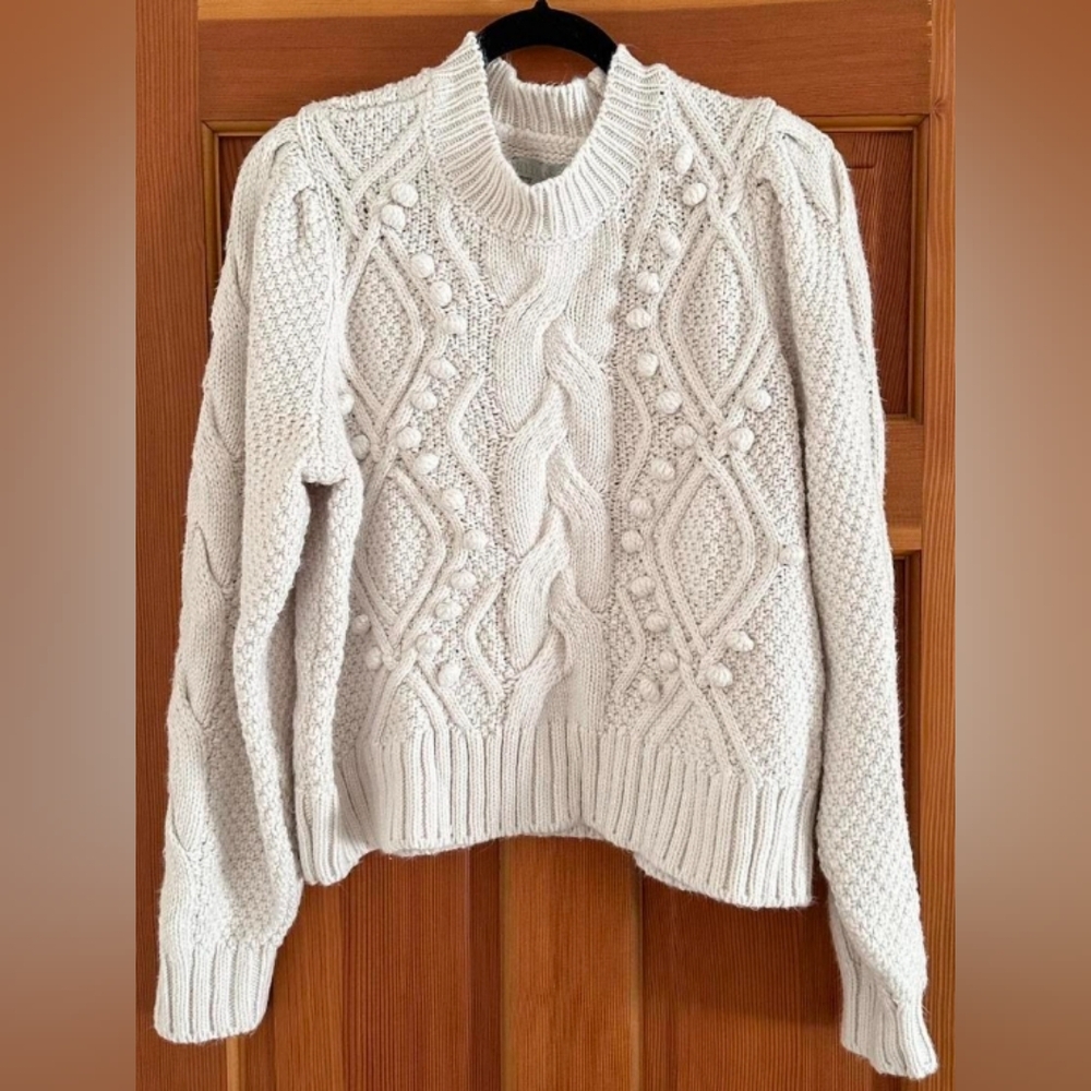 Cozy White Cable Knit Sweater